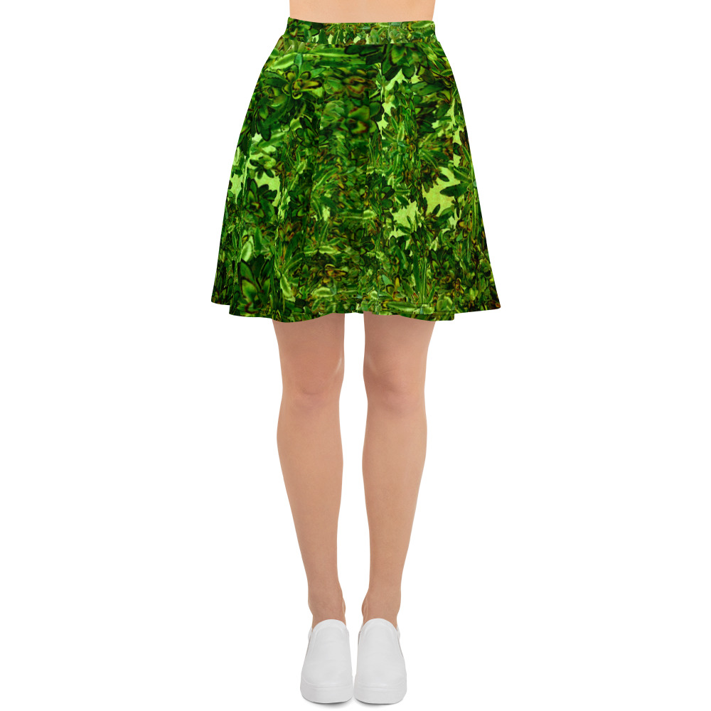 Furry Kalanchoe Succulent Skater Skirt