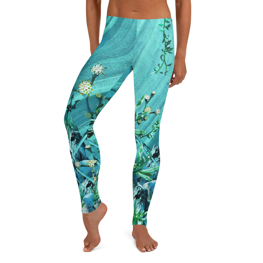 Neptune and His Dolphins Succulent Leggings