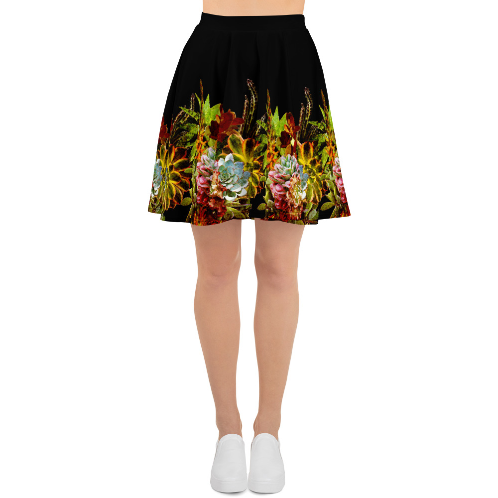 A Succulent Garden Skater Skirt