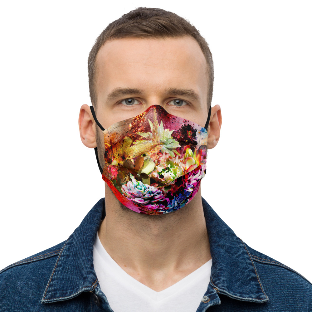 Succulent Galaxy Premium face mask